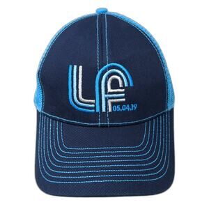 LF 05 04 19 Strapback Trucker Hat Blue One Size Adjustable Mesh Back YoungAn